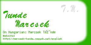 tunde marcsek business card